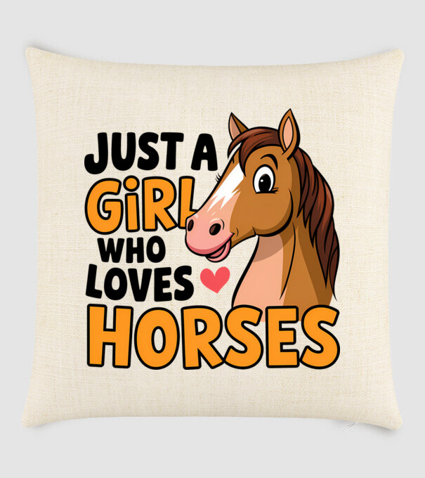 Just a girl who loves horses Alb model nisipiu pe tricou