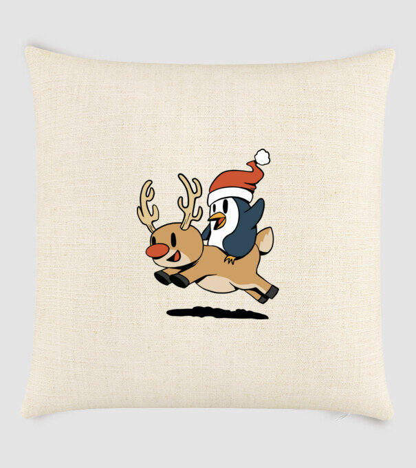 pinguin reindeer cristmas model nisipiu pe tricou