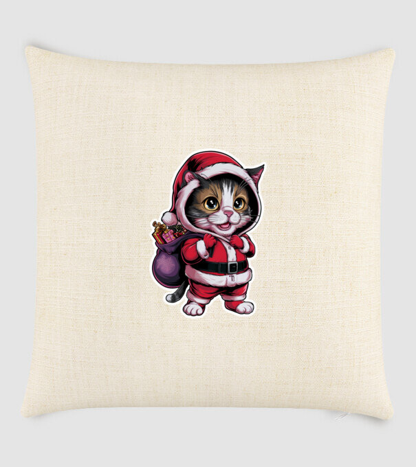 Santa Cat model nisipiu pe tricou
