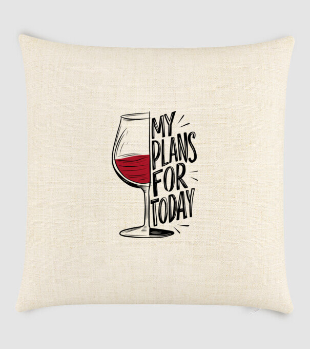 Wine Plans For Today Alb model nisipiu pe tricou