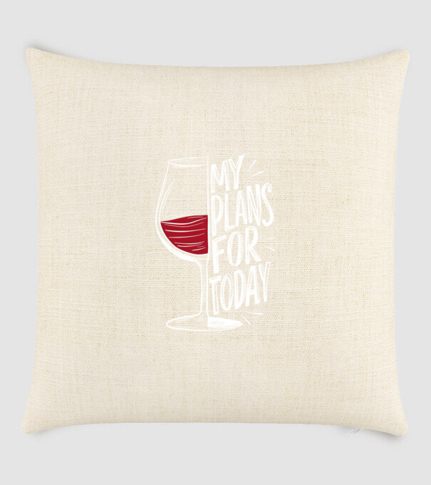Wine Plans For Today Negru model nisipiu pe tricou