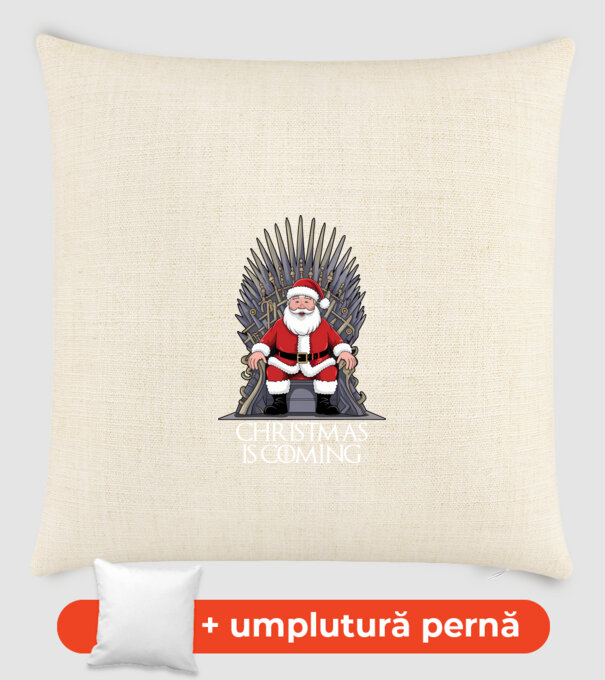 Christmas is Coming Negru model nisipiu pe tricou