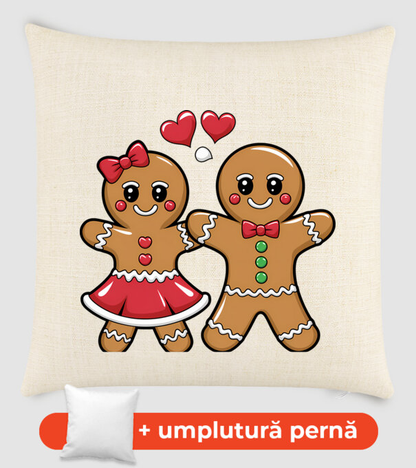 cuplu de turtă dulce în dragoste model nisipiu pe tricou