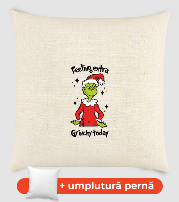 Feeling extra Grinchy today model nisipiu pe tricou