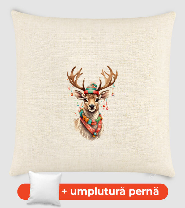 Festive Reindeer model nisipiu pe tricou