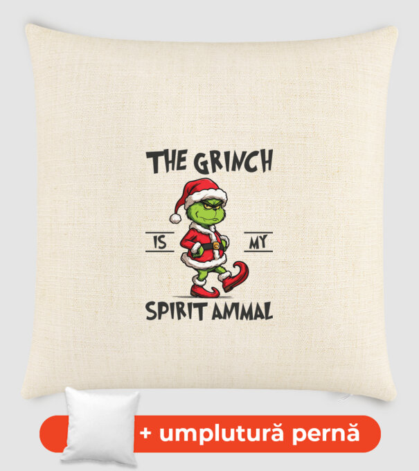Grinch is my spirit animal model nisipiu pe tricou