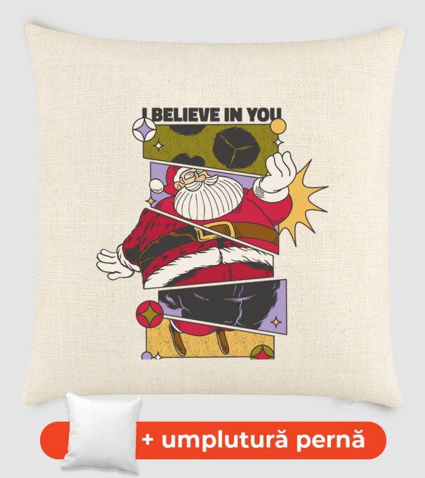 I believe in you Santa model nisipiu pe tricou