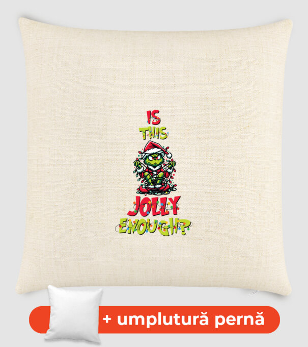 Is this jolly enough Grinch model nisipiu pe tricou