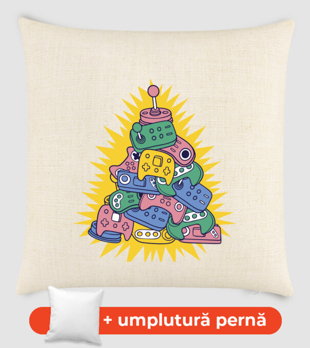 Joystick pom de Crăciun model nisipiu pe tricou