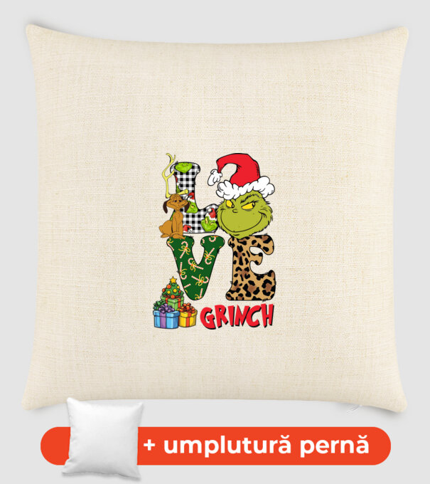 Love Grinch model nisipiu pe tricou