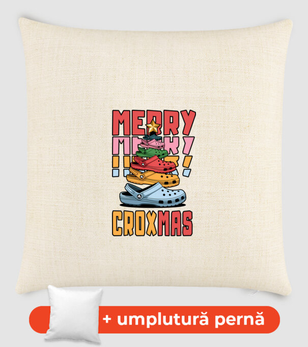 Merry Croxmas model nisipiu pe tricou