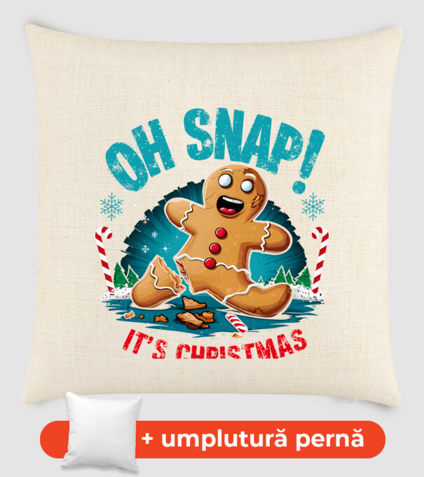 Oh snap! It's christmas Alb model nisipiu pe tricou