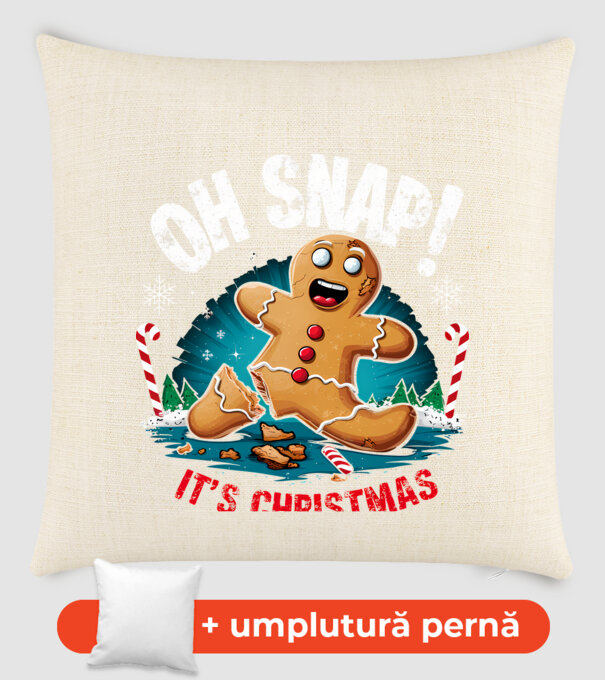 Oh snap! It's christmas Negru model nisipiu pe tricou