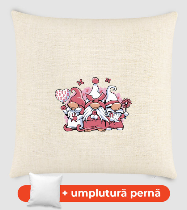 Pink christmas Gnomes model nisipiu pe tricou