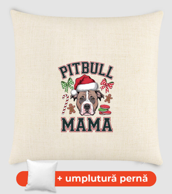 Pitbull Mama model nisipiu pe tricou