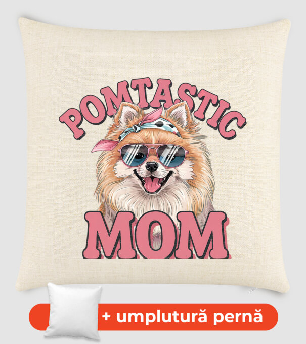 Pomtastic Mom model nisipiu pe tricou