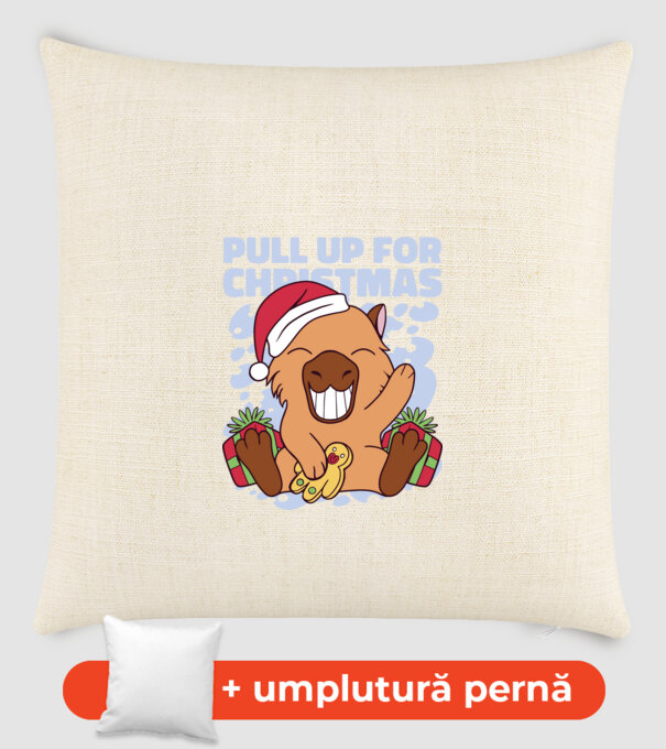 Pull up for christmas Capybara model nisipiu pe tricou