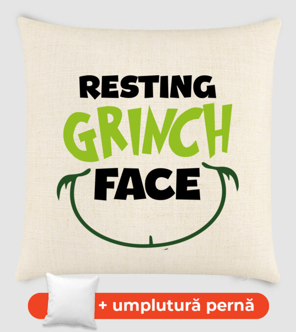 Resting Grinch face model nisipiu pe tricou