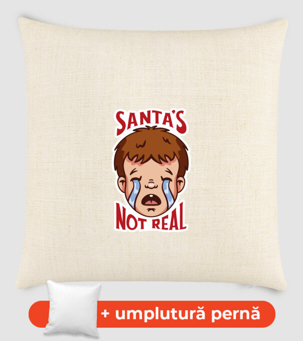 Santa's Not Real copil plângând model nisipiu pe tricou
