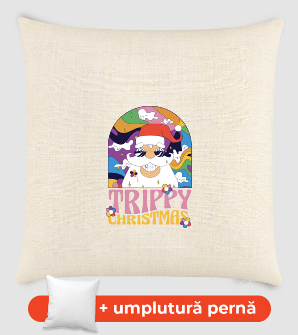 Trippy Christmas model nisipiu pe tricou