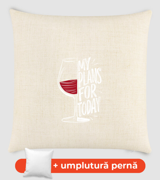 Wine Plans For Today Negru model nisipiu pe tricou