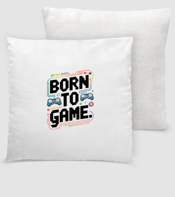 Born to Game Pixel Alb model alb pe tricou