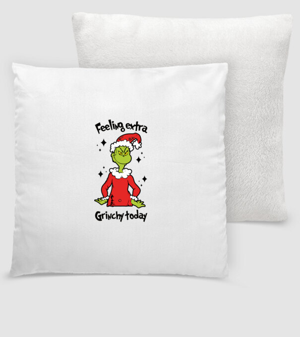 Feeling extra Grinchy today model alb pe tricou