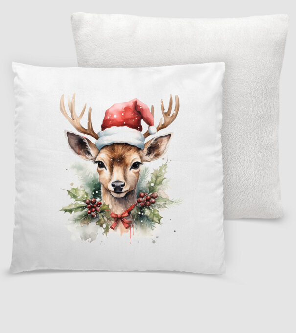 Festive Reindeer model alb pe tricou