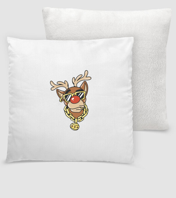 Gangster Reindeer model alb pe tricou