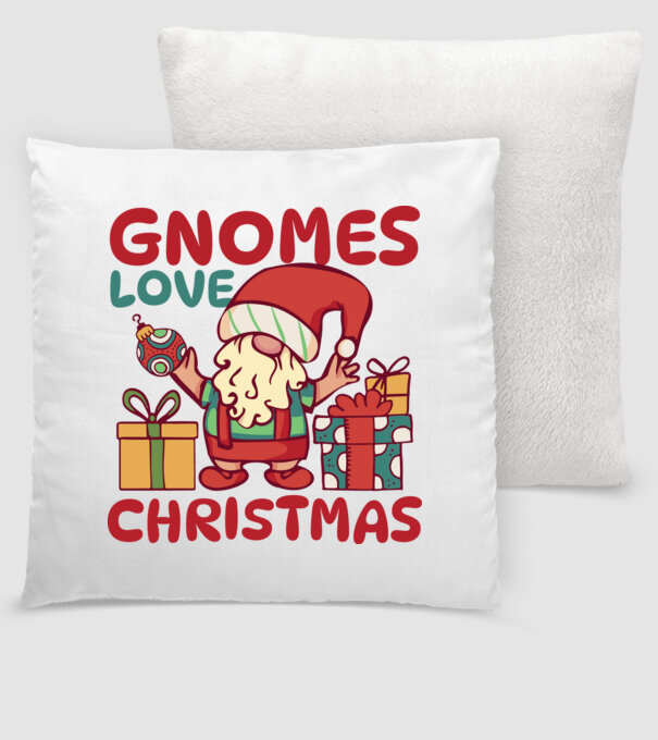 Gnomes LOVE Christmas model alb pe tricou