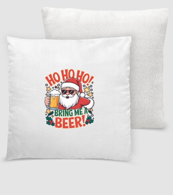 HO HO HO bring me a BEER santa Alb model alb pe tricou