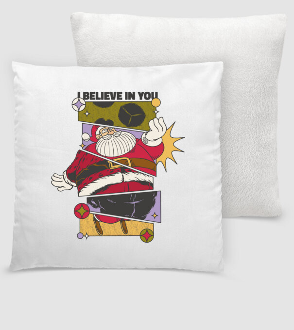 I believe in you Santa model alb pe tricou