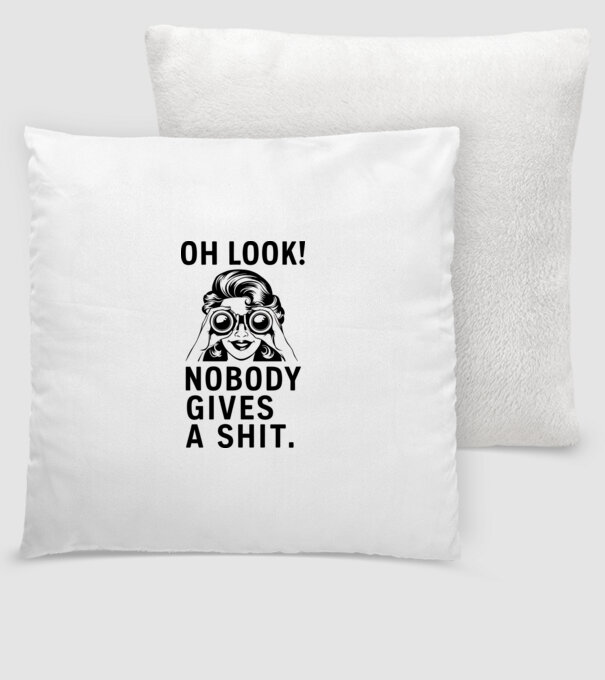 Nobody Gives a shit model alb pe tricou
