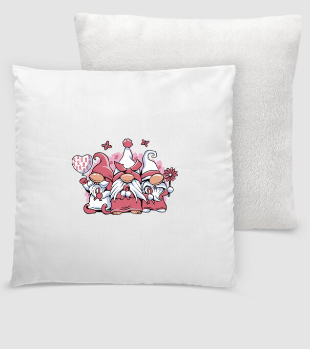 Pink christmas Gnomes model alb pe tricou