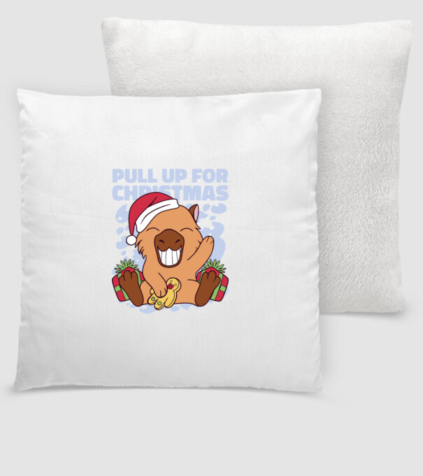 Pull up for christmas Capybara model alb pe tricou