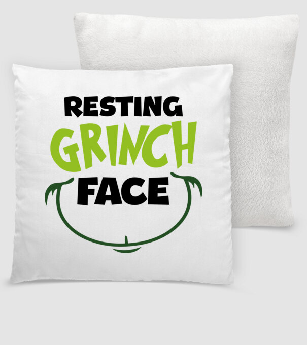 Resting Grinch face model alb pe tricou