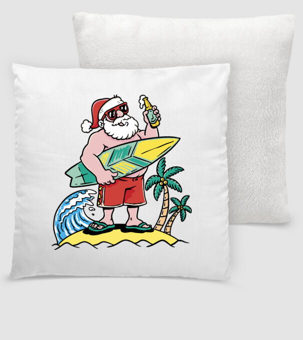 Santa Claus Summer model alb pe tricou