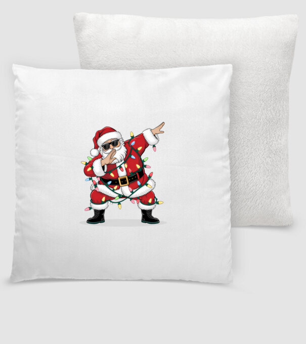 Santa Dab model alb pe tricou