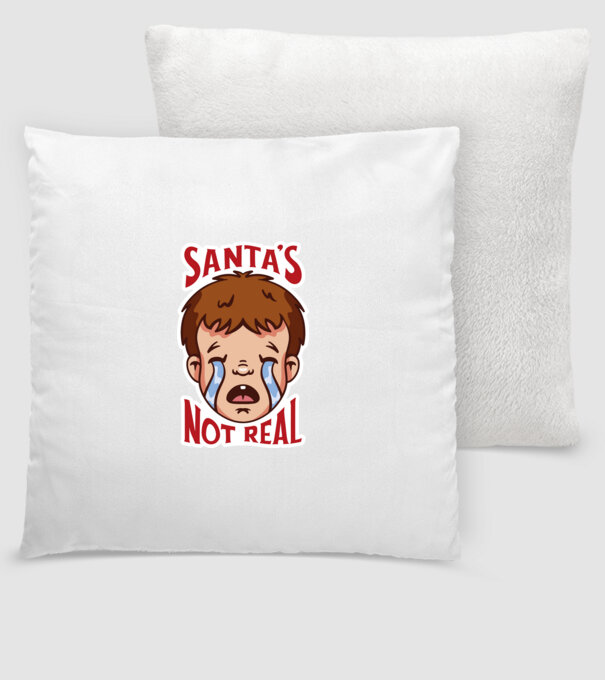 Santa's Not Real copil plângând model alb pe tricou