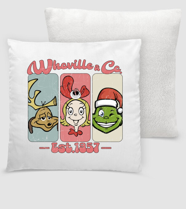Whoville & Co - Grinch model alb pe tricou