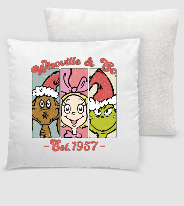 Whoville & Co. - Grinch model alb pe tricou