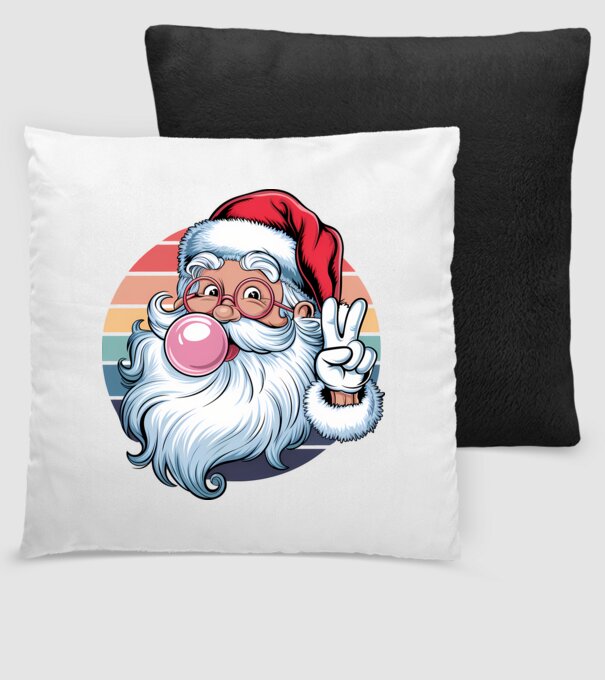 Bubble gum santa model negru pe tricou