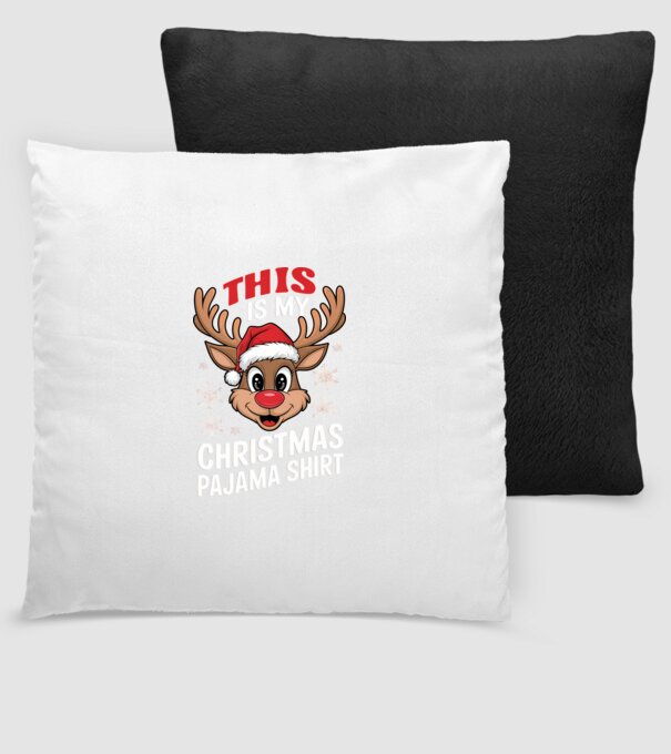 Christmas Pajama Reindeer Negru model negru pe tricou