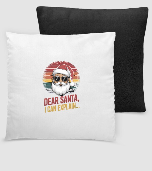 Dear Santa, I can explain... model negru pe tricou