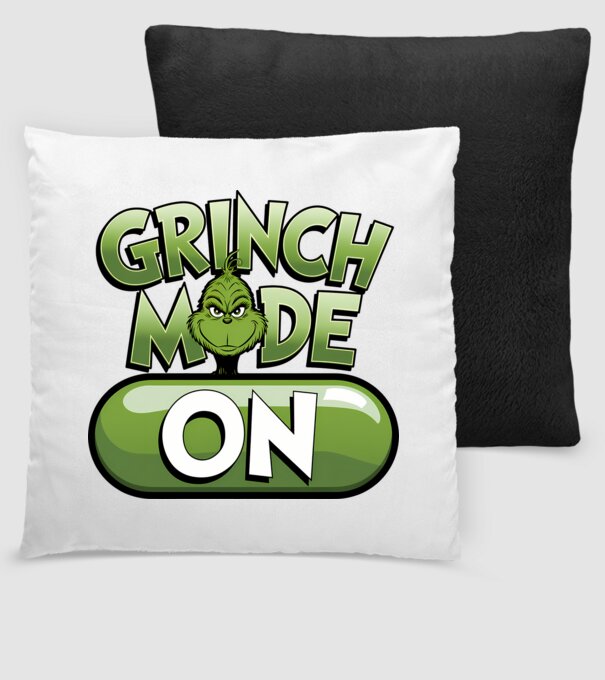 Grinch mode ON model negru pe tricou
