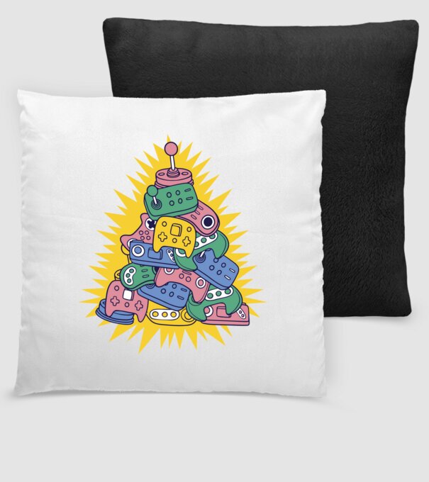 Joystick pom de Crăciun model negru pe tricou