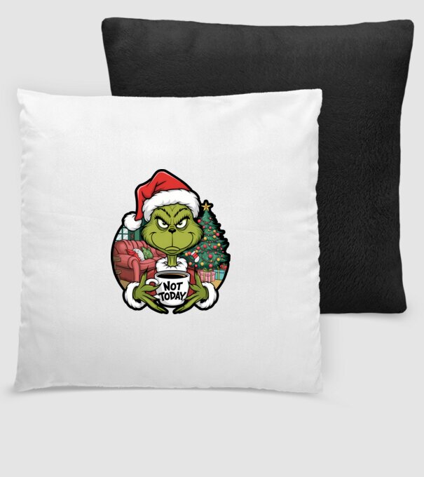 Not Today Grinch model negru pe tricou