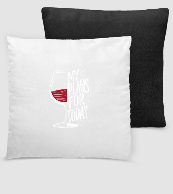 Wine Plans For Today Negru model negru pe tricou