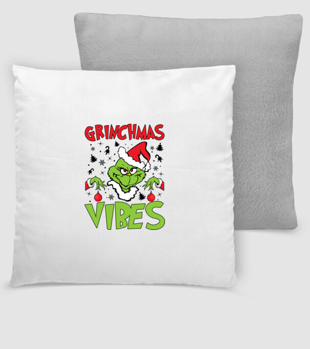 Grinchmas Vibes - Grinch model gri închis pe tricou