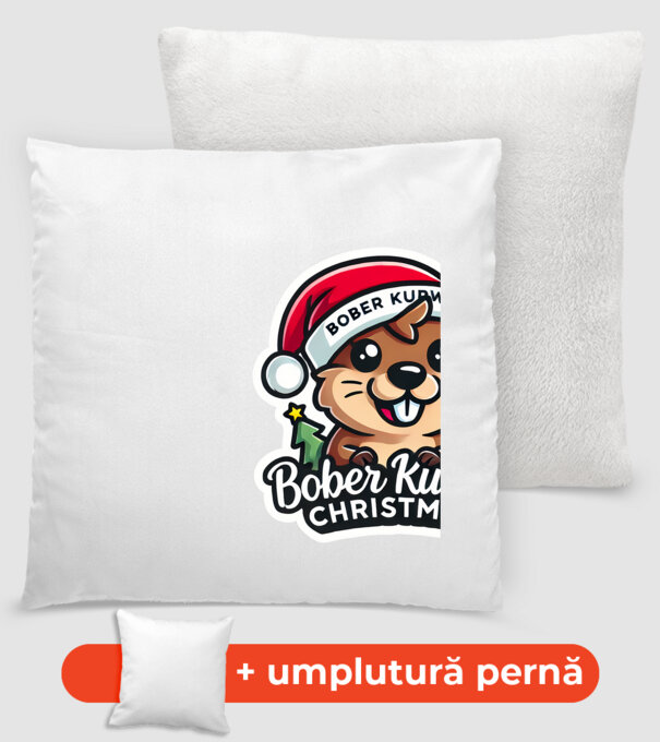 Bober Kurwa Christmas 1 model alb pe tricou